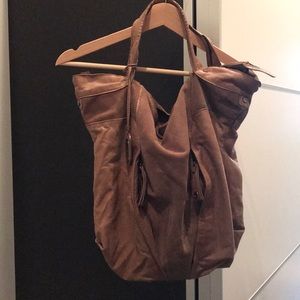 BCBG Leather & Suede hobo bag